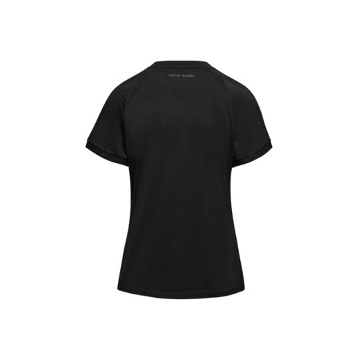 MOTO GUZZI ESSENTIAL T-SHIRT WOMAN - ČERNÉ - TRIČKA - NA MOTORKÁŘE