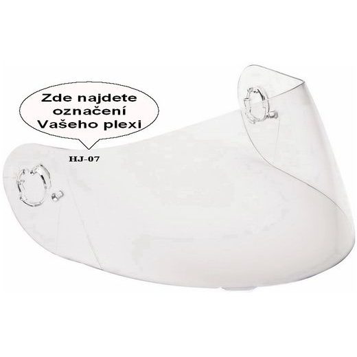 HJC PLEXI HJ-26 PINLOCK CLEAR - PLEXI - NA MOTORKÁŘE