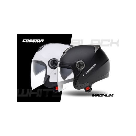 CASSIDA HELMA MAGNUM - BÍLÁ - OTEVŘENÉ HELMY - NA MOTORKÁŘE