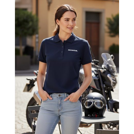 HONDA DÁMSKÉ PADDOCK POLO TRIČKO - MODRÁ - TRIČKA - NA MOTORKÁŘE