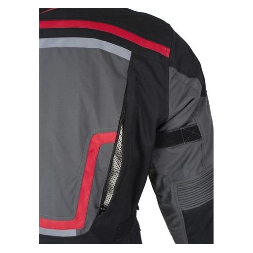 PÁNSKÁ CESTOVNÍ TEXTILNÍ BUNDA MBW ADVENTURE PRO JACKET - ŠEDÁ - TEXTILNÍ BUNDY - NA MOTORKÁŘE