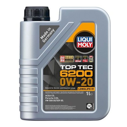 LIQUI MOLY TOP TEC 6200 0W-20, SYNTETICKÝ MOTOROVÝ OLEJ 1 L