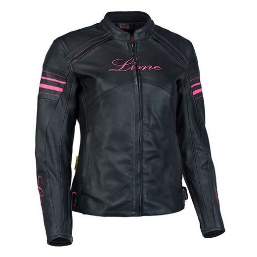 DÁMSKÁ KOŽENÁ BUNDA NA MOTORKU MBW PINKY ČERNO-RŮŽOVÁ - BUNDY - NA MOTORKÁŘE