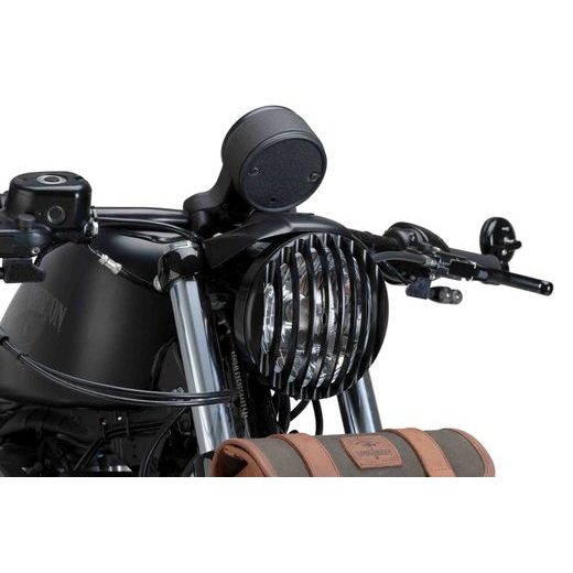 OCHRANNÝ KRYT SVĚTLOMETU CUSTOMACCES MAX FAR001P STŘÍBRNÁ - PLEXI ŠTÍTY - NA MOTORKU