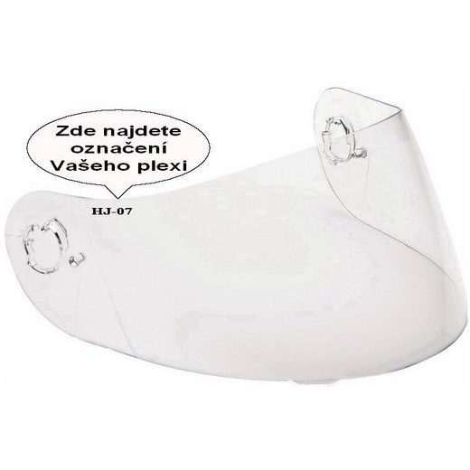 HJC PLEXI HJ-17 PINLOCK SILVER OZNAČENÍ PLEXI - PLEXI - NA MOTORKÁŘE