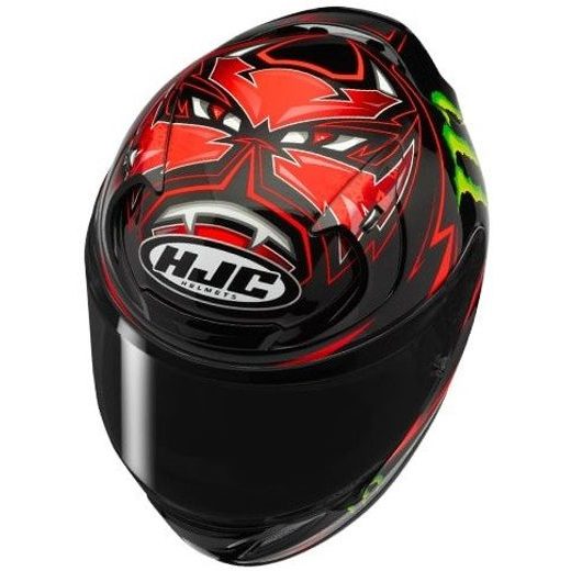 HJC PŘILBA RPHA 12 QUARTARARO REPLICA MC1 - BEZ SLUNEČNÍ CLONY - NA MOTORKÁŘE