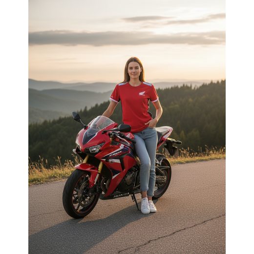 HONDA TEE-SHIRT RACING WOMAN - TRIČKA - NA MOTORKÁŘE