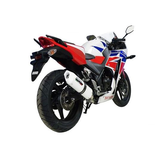 KONCOVKA VÝFUKU SLIP-ON GPR ALBUS H.225.ALB LESKLÁ BÍLÁ PRO HONDA CBR 300 R 2014-2016 - KONCOVKY VÝFUKU - NA MOTORKU