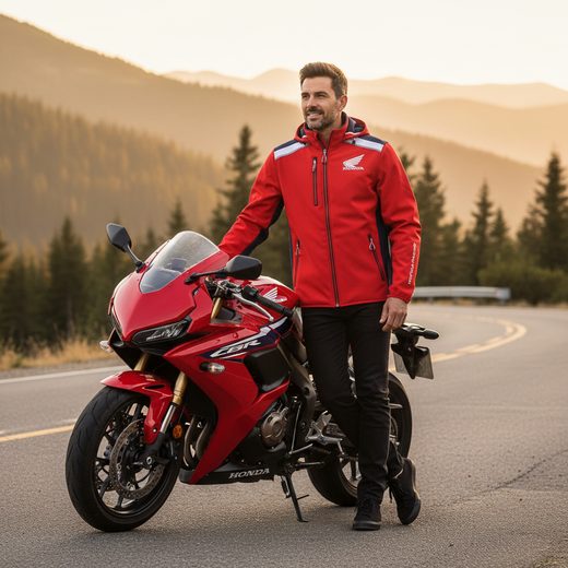 HONDA SOFTSHELL BUNDA RACING - ČERVENÁ - DÁRKY PRO FANOUŠKY HONDA - NA MOTORKÁŘE