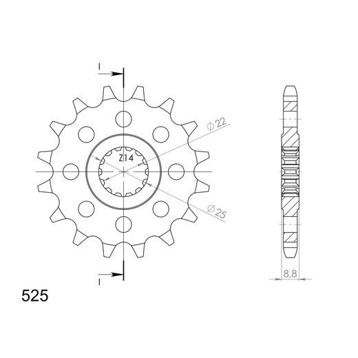 ŘETĚZOVÉ KOLEČKO SUPERSPROX CST-301:16