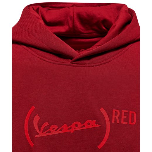VESPA MIKINA S KAPUCÍ JERSEY - ČERVENÁ - MIKINY - NA MOTORKÁŘE