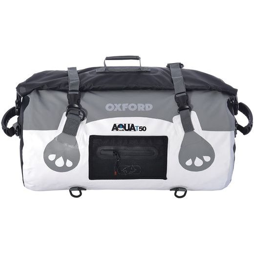 NEPROMOKAVÝ VAK NA MOTORKU OXFORD AQUA ROLL BAG T50 WHITE/GREY