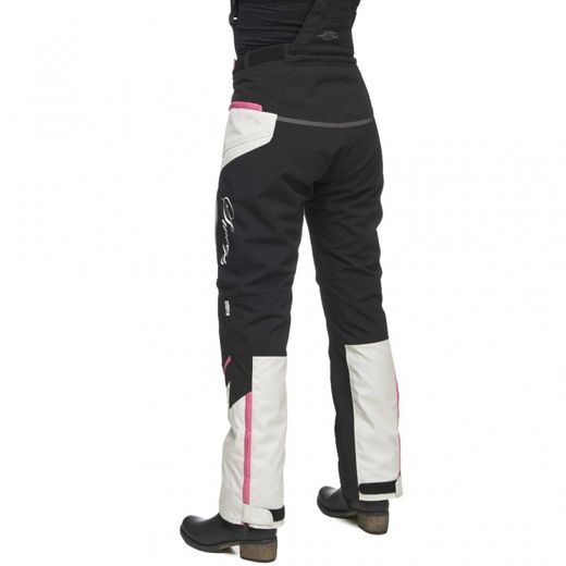 KALHOTY NA MOTOCYKL SWEEP CHARISMA PANTS BÉŽOVO-ČERNO-RŮŽOVÉ DÁMSKÉ - TEXTILNÍ KALHOTY - NA MOTORKÁŘE