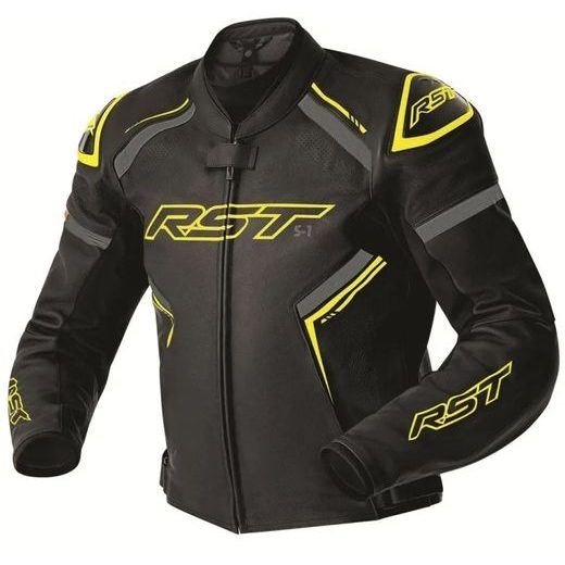 SPORTOVNÍ KOŽENÁ BUNDA RST S1 D3O – REFLEXNÍ ŽLUTÁ: CERTIFIKACE AAA PRO MAXIMÁLNÍ BEZPEČÍ I VIDITELNOST - KOŽENÉ BUNDY - NA MOTORKÁŘE