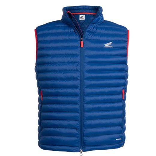 HONDA PROŠÍVANÁ VESTA BLUE - MODRÁ 2025 - BUNDY - NA MOTORKÁŘE