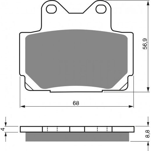 BRZDOVÉ DESTIČKY GOLDFREN 067 S33 STREET REAR