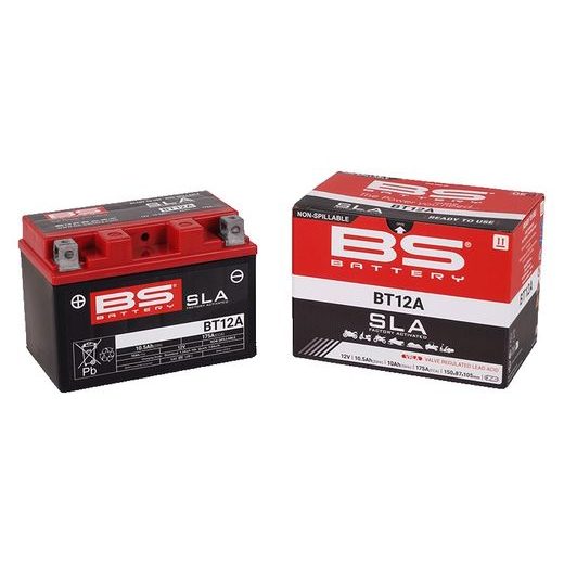 TOVÁRNĚ AKTIVOVANÁ MOTOCYKLOVÁ BATERIE BS-BATTERY BT12A (FA) (YT12A (FA)) SLA - TOVÁRNĚ AKTIVOVANÉ - NA MOTORKU