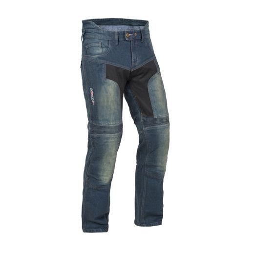 KEVLAROVÉ MOTO JEANSY MBW MARK PÁNSKÉ - MODRÉ - KEVLAROVÉ KALHOTY - NA MOTORKÁŘE