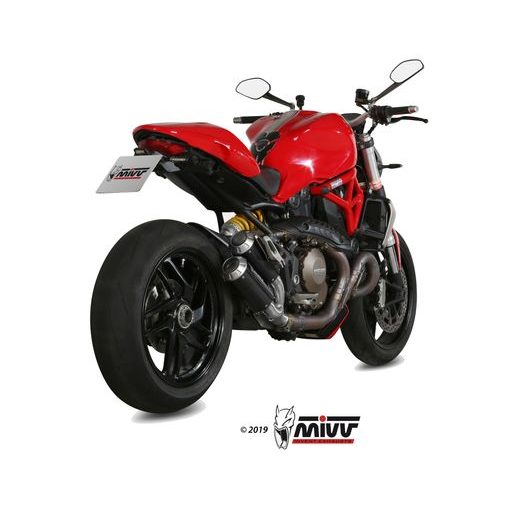 2 KONCOVKY VÝFUKU MIVV MK3 D.040.SM3C KARBON - DVOJITÉ KONCOVKY VÝFUKU - NA MOTORKU