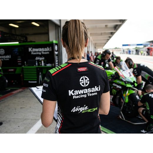 DÁMSKÉ TRIČKO KAWASAKI RACING TEAM WSBK 2022 - ČERNÁ - TRIČKA - NA MOTORKÁŘE