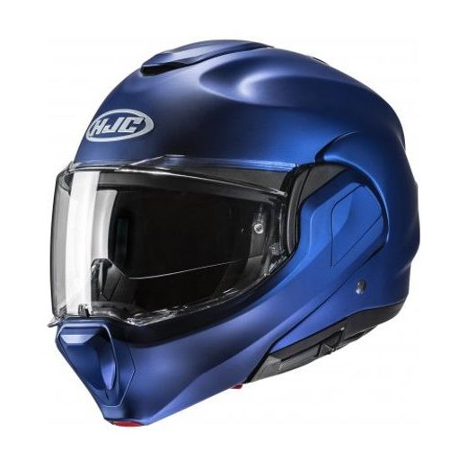 HJC PŘILBA F100 SOLID SEMI FLAT METALLIC BLUE - PŘEKLOPNÉ HELMY - NA MOTORKÁŘE