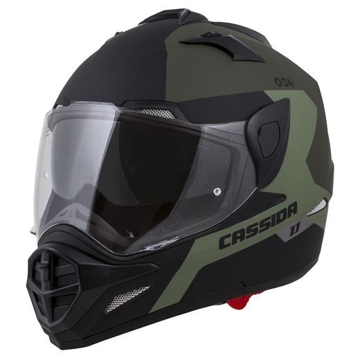 PŘILBA TOUR 1.1 SPECTRE, CASSIDA (ZELENÁ ARMY MATNÁ/ŠEDÁ/ČERNÁ, PLEXI S PŘÍPRAVOU PRO PINLOCK) - ENDURO HELMY - NA MOTORKÁŘE
