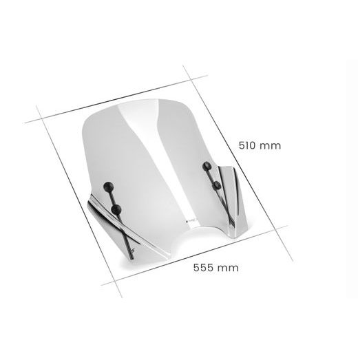 PLEXI ŠTÍT PUIG T.X. 22328W PRŮHLEDNÝ - PLEXI ŠTÍTY - NA MOTORKU