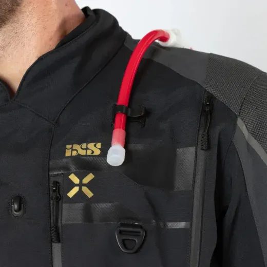 BUNDA S LAMINOVANOU MEMBRÁNOU IXS VENTURE-GTX 1.0 X2-001405 ČERNO-ŠEDÁ - ZKRÁCENÁ - ENDURO BUNDY - NA MOTORKÁŘE