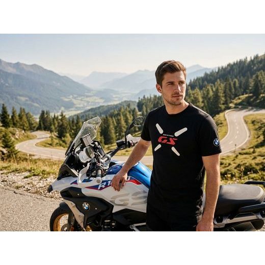 TRIKO BMW GS - ČERNÉ - TRIČKA - NA MOTORKÁŘE