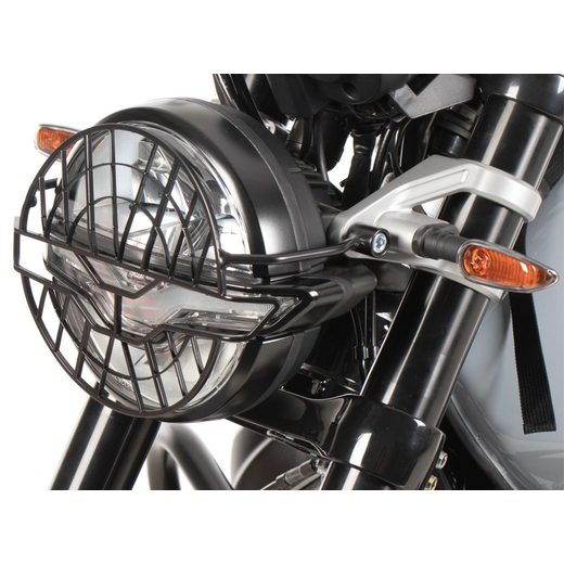 OCHRANNÁ MŘÍŽKA SVĚTLOMETU PRO MOTO GUZZI V7 SPECIAL (2025-) - ČERNÁ - OCHRANNÉ KRYTY SVĚTLOMETU - NA MOTORKU