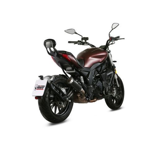 KONCOVKA VÝFUKU MIVV MK3 E.005.LM3B ČERNÁ NEREZOVÁ OCEL - KONCOVKY VÝFUKU - NA MOTORKU