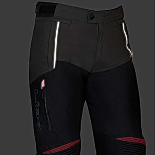 TEXTILNÍ TŘÍVRSTVÉ CESTOVNÍ KALHOTY MBW BERET ČERNO-ŠEDÉ - TEXTILNÍ KALHOTY - NA MOTORKÁŘE