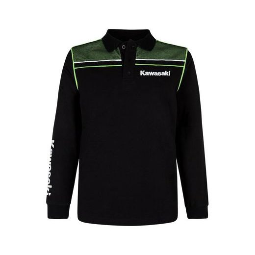 KAWASAKI SPORTS POLO LONG SLEEVE - S - TRIČKA - NA MOTORKÁŘE