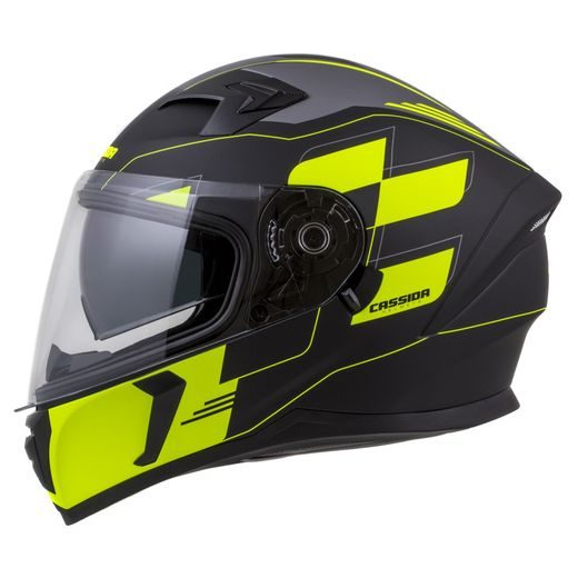CASSIDA HELMA INTEGRAL 3.0 ROXOR - ŽLUTÁ - SE SLUNEČNÍ CLONOU - NA MOTORKÁŘE