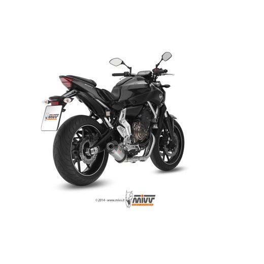 VÝFUK KOMPLETNÍ 2X1 MIVV OVAL MALÝ - TITAN/KARBONOVÉ VÍČKO - YAMAHA MT-07 2014-2020