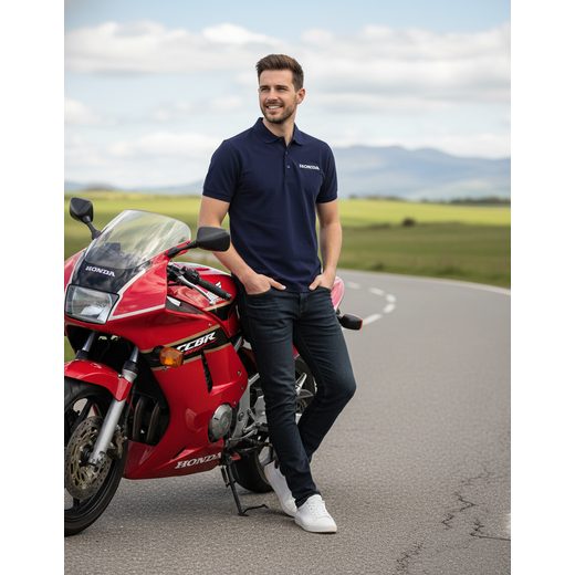 HONDA POLO TRIČKO PADDOCK - MODRÁ - DÁRKY PRO FANOUŠKY HONDA - NA MOTORKÁŘE
