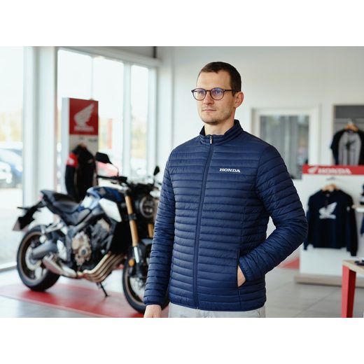 HONDA PROŠÍVANÁ BUNDA PADDOCK- MODRÁ - DÁRKY PRO FANOUŠKY HONDA - NA MOTORKÁŘE