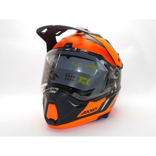 ENDURO HELMA AXXIS WOLF DS ROADRUNNER B4 - MATNÁ FLUO ORANŽOVÁ - ENDURO HELMY - NA MOTORKÁŘE