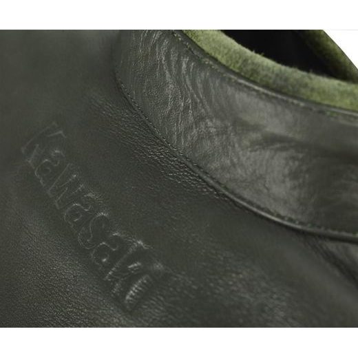 PÁNSKÁ KOŽENÁ BUNDA KAWASAKI LONDON - OLIVOVĚ ZELENÁ - KOŽENÉ BUNDY - NA MOTORKÁŘE