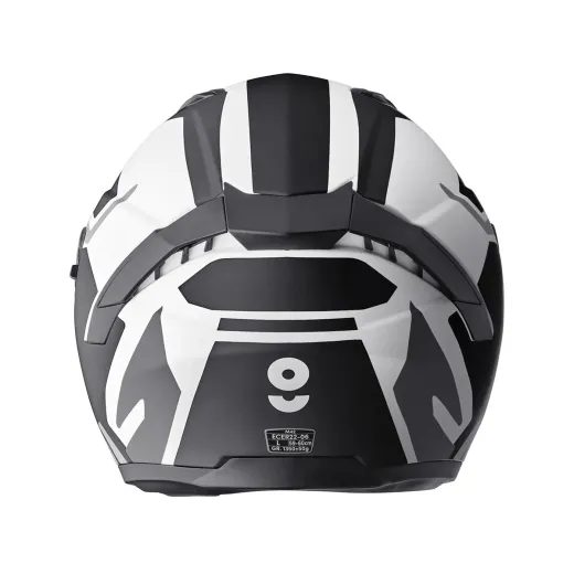 OTEVŘENÁ HELMA GMS VECTUS – ČERNO-BÍLÁ: MAXIMÁLNÍ VÝHLED, NORMA ECE 22.06 A ŠPIČKOVÁ VENTILACE SE ZADNÍM SPOILEREM - OTEVŘENÉ HELMY - NA MOTORKÁŘE