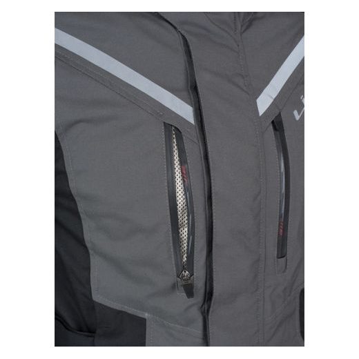 PÁNSKÁ CESTOVNÍ TEXTILNÍ BUNDA MBW ADVENTURE PRO JACKET - ŠEDÁ - TEXTILNÍ BUNDY - NA MOTORKÁŘE