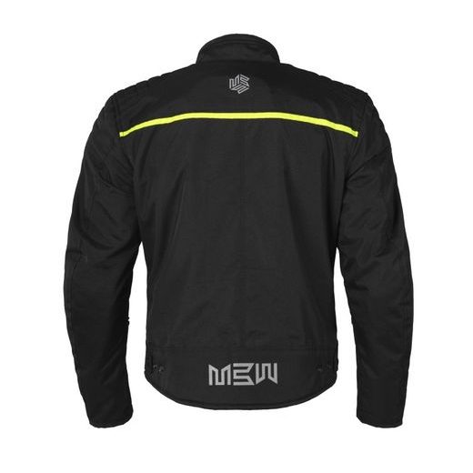 PÁNSKÁ TŘÍVRSTVÁ TEXTILNÍ MOTO BUNDA MBW JEREMY - FLO ŽLUTÁ - TEXTILNÍ BUNDY - NA MOTORKÁŘE