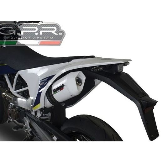 KONCOVKA VÝFUKU SLIP-ON GPR ALBUS HU.45.ALB LESKLÁ BÍLÁ PRO HUSQVARNA ENDURO 701 2015-2016 - KONCOVKY VÝFUKU - NA MOTORKU