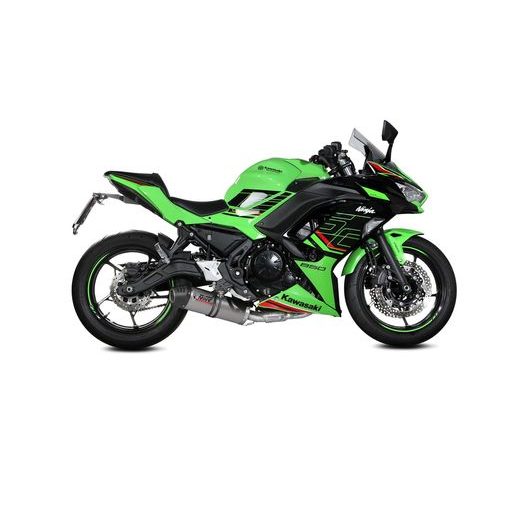 VÝFUK KOMPLETNÍ 2X1 MIVV OVAL K.057.K4C TITAN S UHLÍKOVÝM KRYTEM - DVOJITÉ KONCOVKY VÝFUKU - NA MOTORKU