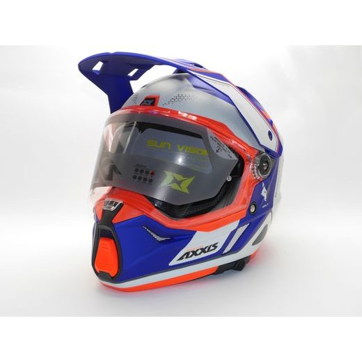 ENDURO HELMA AXXIS WOLF DS ROADRUNNER C7 - MATNÁ MODRÁ - ENDURO HELMY - NA MOTORKÁŘE