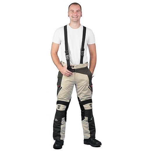 PÁNSKÉ TEXTILNÍ KALHOTY NA MOTOCYKL MBW GT ADVENTURE PANTS - BÉŽOVÉ - TEXTILNÍ KALHOTY - NA MOTORKÁŘE