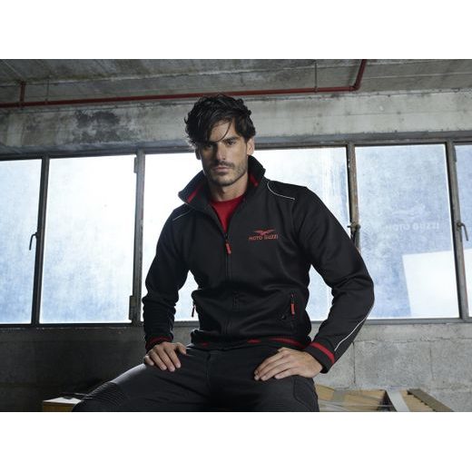 MIKINA MOTO GUZZI - ČERNÁ - MIKINY - NA MOTORKÁŘE