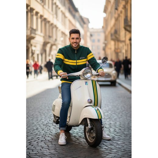 PÁNSKÁ MIKINA VESPA RACING SIXTIES - ZELENÁ - MIKINY - NA MOTORKÁŘE