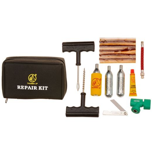 VELKÝ OPRAVNÝ KIT PRO MOTO PNEU VČETNĚ BOMBIČEK, THUMBS UP - OPRAVNÉ SADY - NA MOTORKU