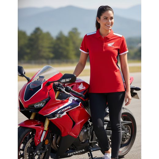 HONDA POLO TRIKO RACING 23 DÁMSKÉ RED - DÁRKY PRO FANOUŠKY HONDA - NA MOTORKÁŘE